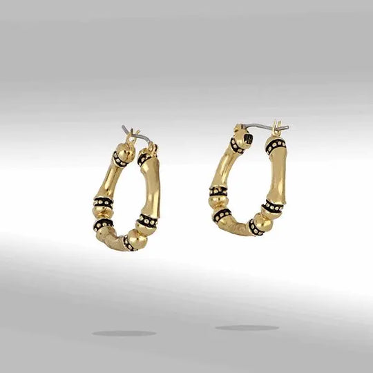 Canias Collection - Medium Gold Hoop Earrings John Medeiros Jewelry Collections