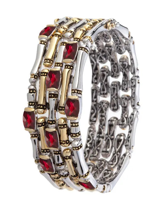 Canias Cor Collection - Five-Row Hinged Bangle Bracelet John Medeiros Jewelry Collections