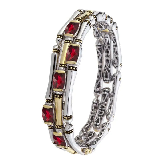 Canias Cor Collection - Three-Row Hinged Bangle Bracelet John Medeiros Jewelry Collections