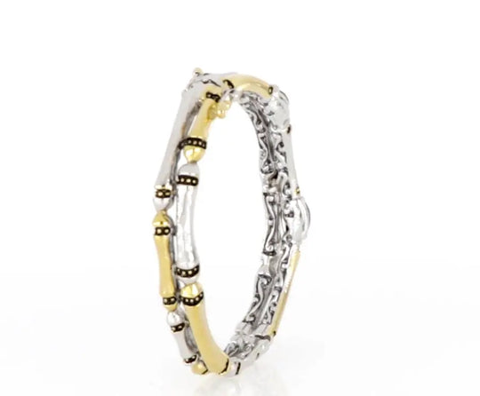 Canias Cor Collection - Two-Row Hinged Bangle Bracelet John Medeiros Jewelry Collections