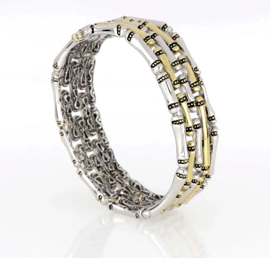 Canias Original Collection - Five-Row Hinged Bangle Bracelet John Medeiros Jewelry Collections