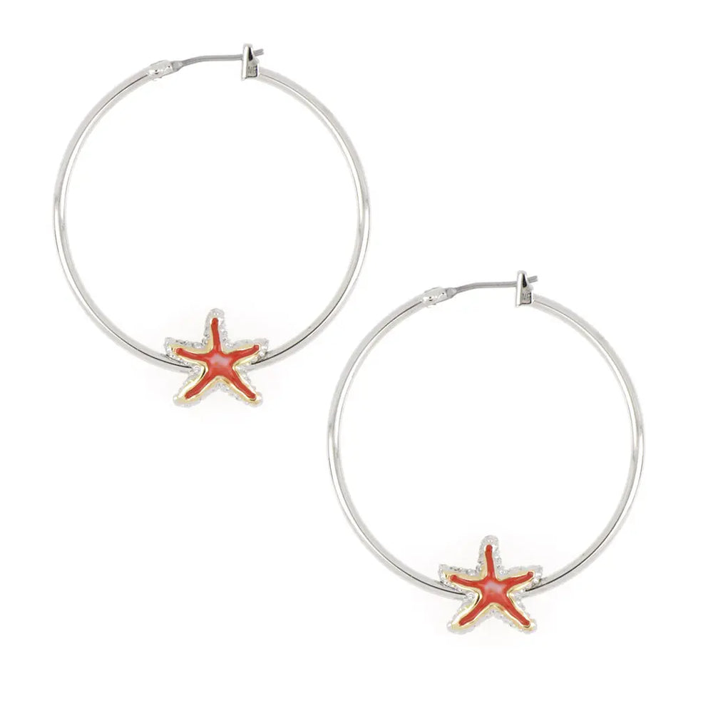 Caraíba Collection - Starfish Hoop Earrings John Medeiros Jewelry Collections