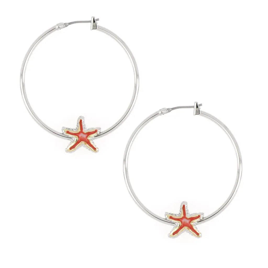 Caraíba Collection - Starfish Hoop Earrings John Medeiros Jewelry Collections