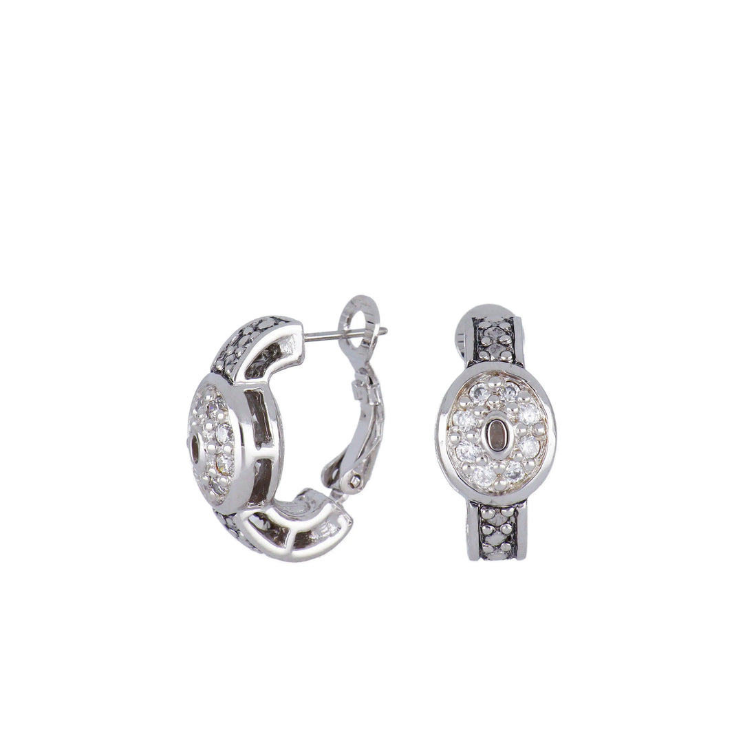 Celebration Collection Oval Shaped Pavé Hoop Earrings John Medeiros Jewelry Collections