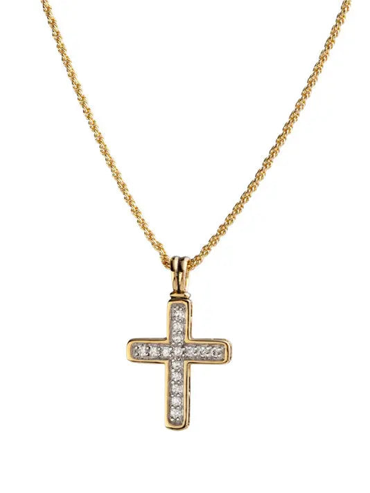 Celebration Collection - Pavé Gold Cross Necklace John Medeiros Jewelry Collections