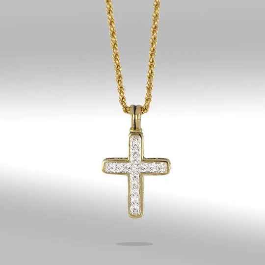 Celebration Collection - Pavé Gold Cross Necklace John Medeiros Jewelry Collections