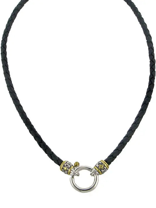 Celebration Collection - Spring Ring Black Leather Necklace John Medeiros Jewelry Collections