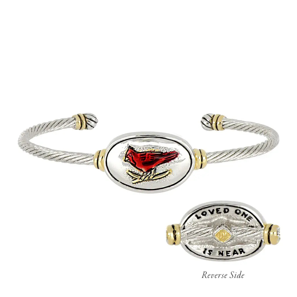 Celebration Memories - Red Cardinal Wire Cuff Bracelet John Medeiros Jewelry Collections