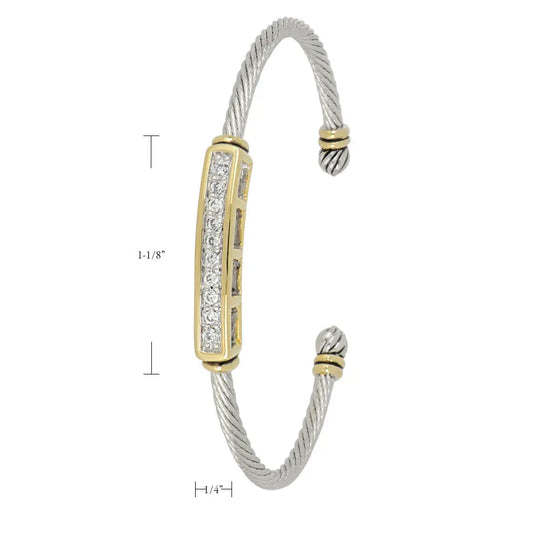 Celebration Petite Pavé - Bar Wire Cuff Bracelet John Medeiros Jewelry Collections