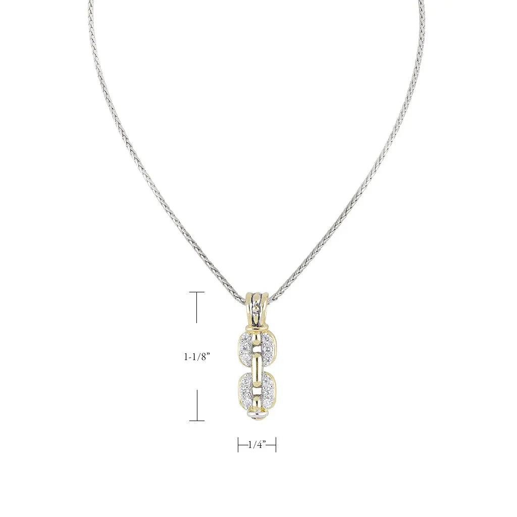 Celebration Petite Pavé - Double Link Pendant Necklace John Medeiros Jewelry Collections