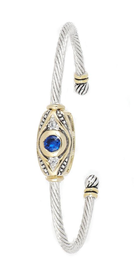 Celebration Petite Pavé - Evil Eye Wire Cuff Bracelet John Medeiros Jewelry Collections