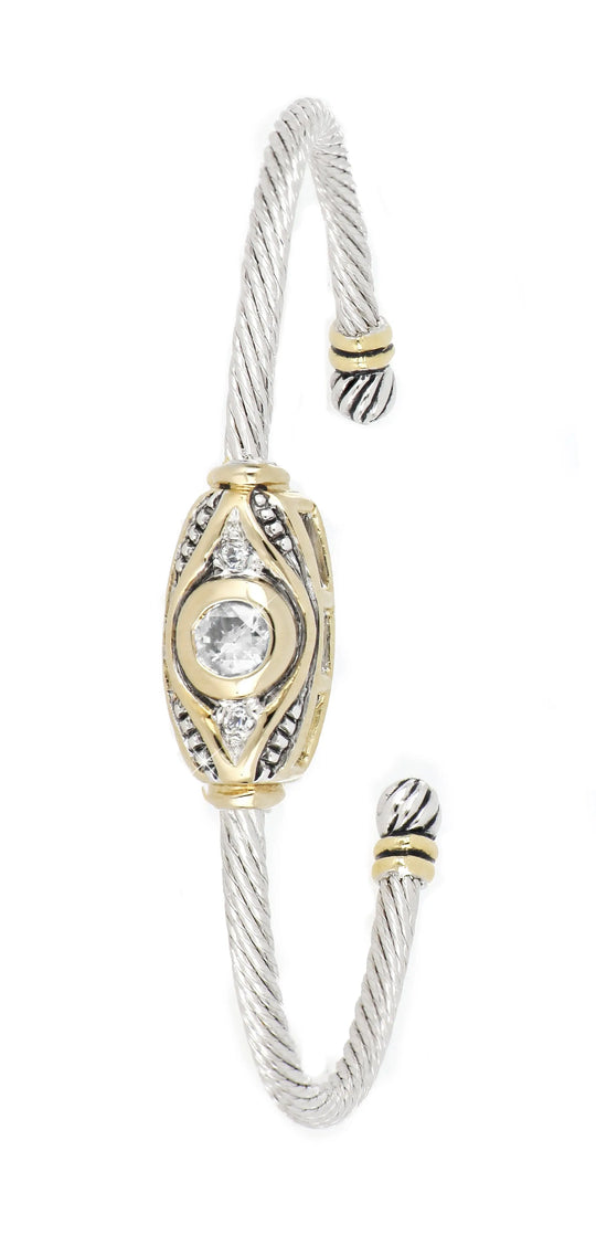 Celebration Petite Pavé - Evil Eye Wire Cuff Bracelet John Medeiros Jewelry Collections