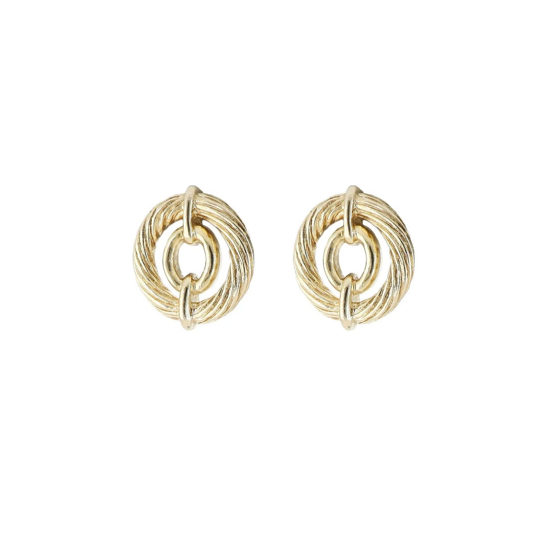 Cordão Collection - Circle Post Inset Earrings John Medeiros Jewelry Collections