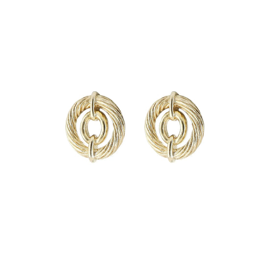 Cordão Collection - Circle Post Inset Earrings John Medeiros Jewelry Collections