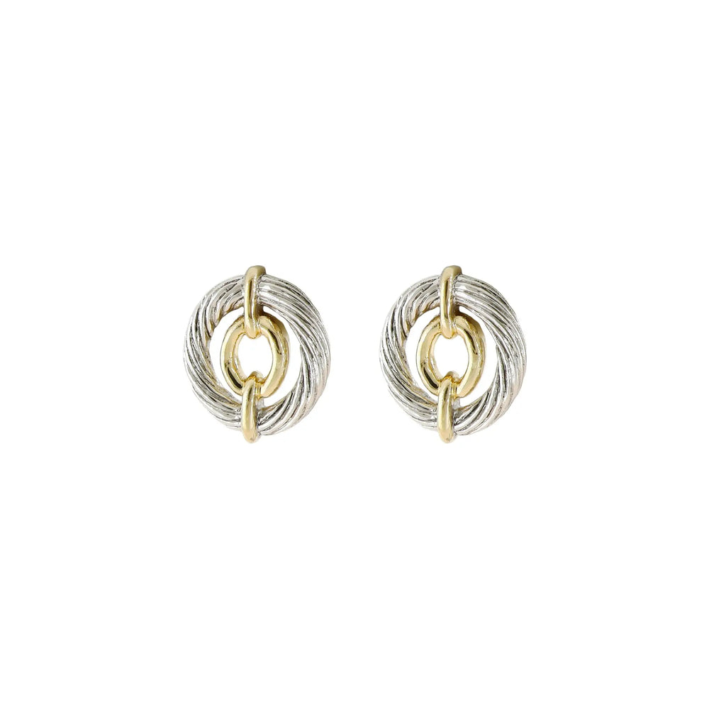 Cordão Collection - Circle Post Inset Earrings John Medeiros Jewelry Collections