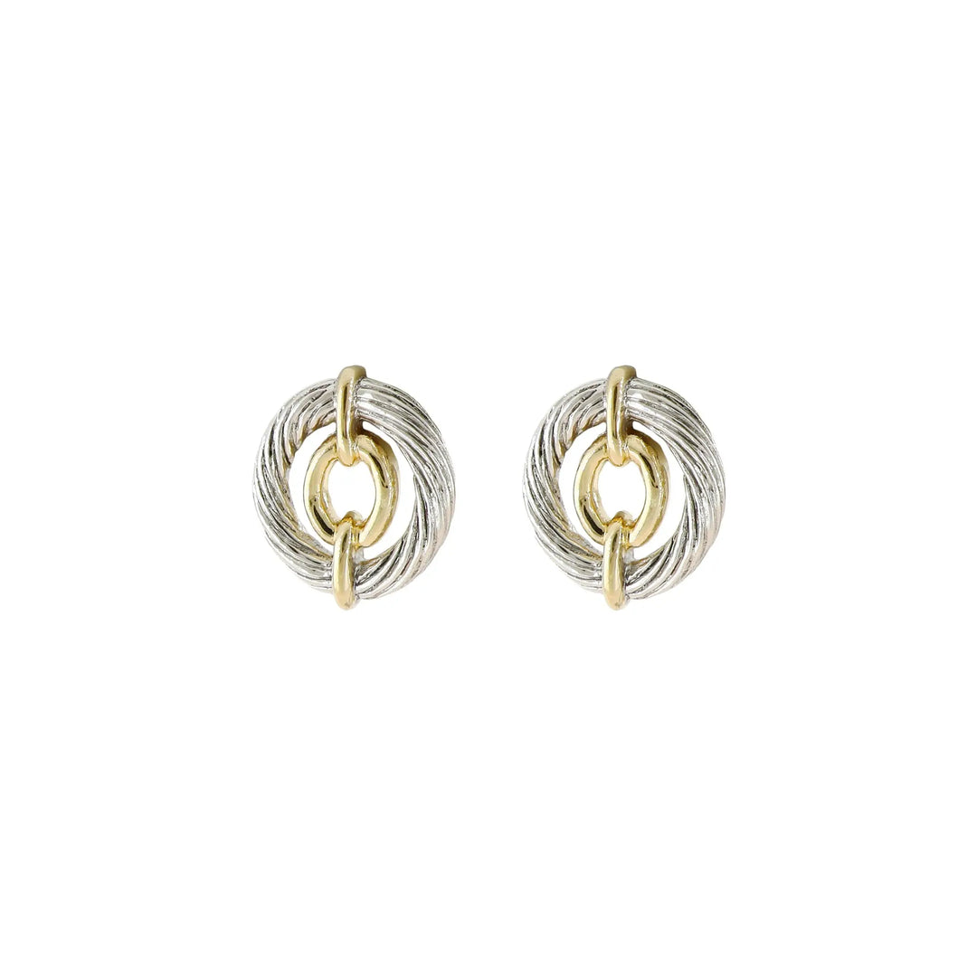 Cordão Collection - Circle Post Inset Earrings John Medeiros Jewelry Collections