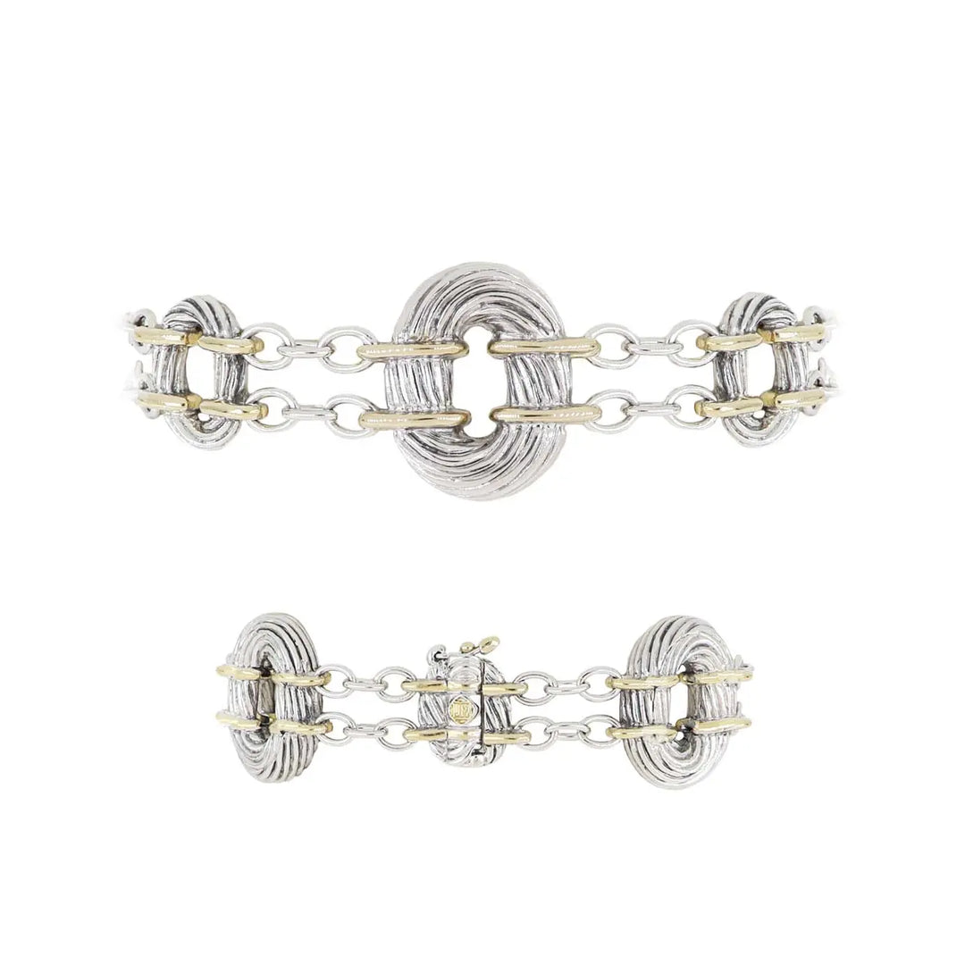 Cordão Collection - Large Oval Link 5 Station Two-Tone Bracelet John Medeiros Jewelry Collections