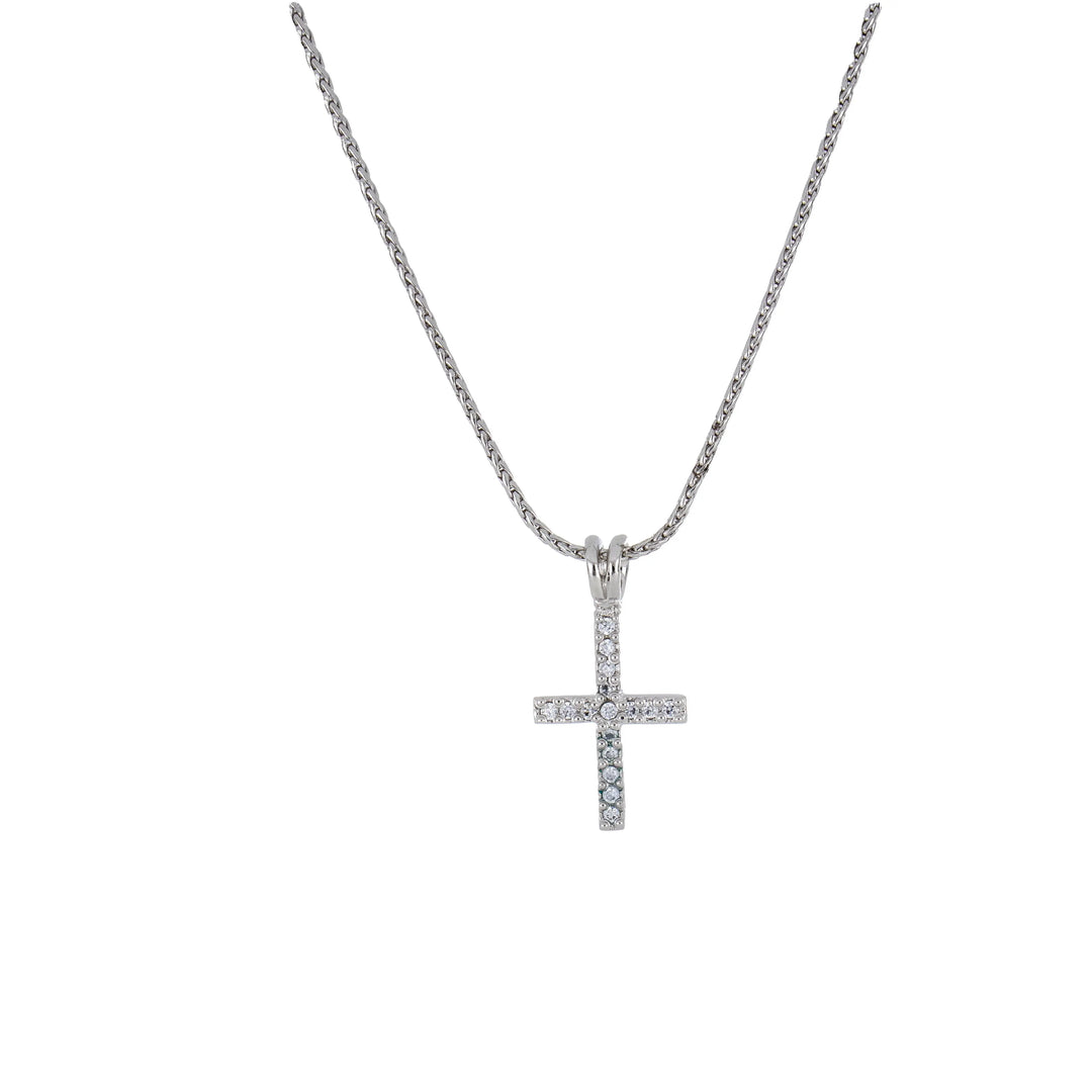 Cross Pavé Rhodium 16-18” Necklace John Medeiros Jewelry Collections