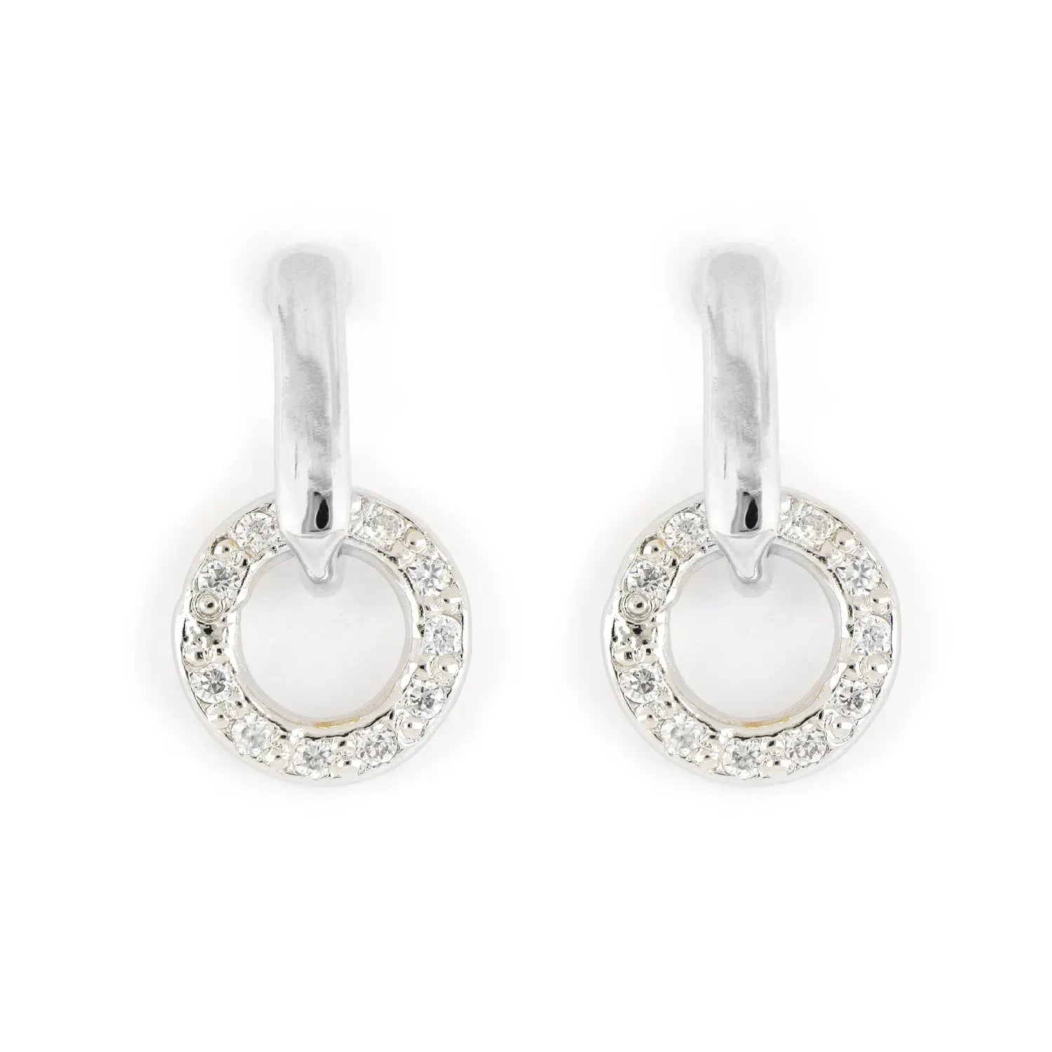 Diamante Circle Post Earrings by John Medeiros John Medeiros Jewelry Collections