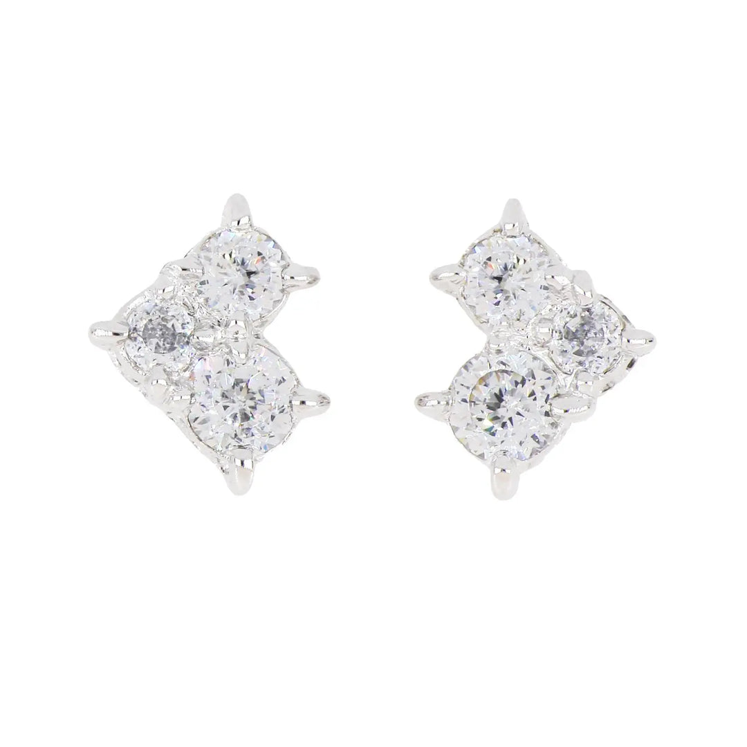 Diamante Cluster 104 - 3 Stone Post Earrings John Medeiros Jewelry Collections
