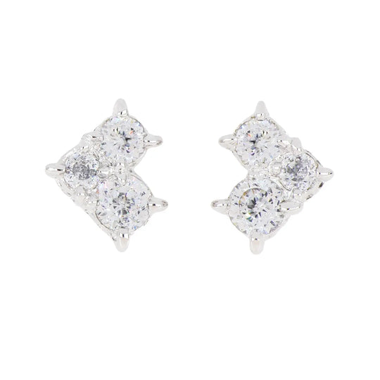 Diamante Cluster 104 - 3 Stone Post Earrings John Medeiros Jewelry Collections