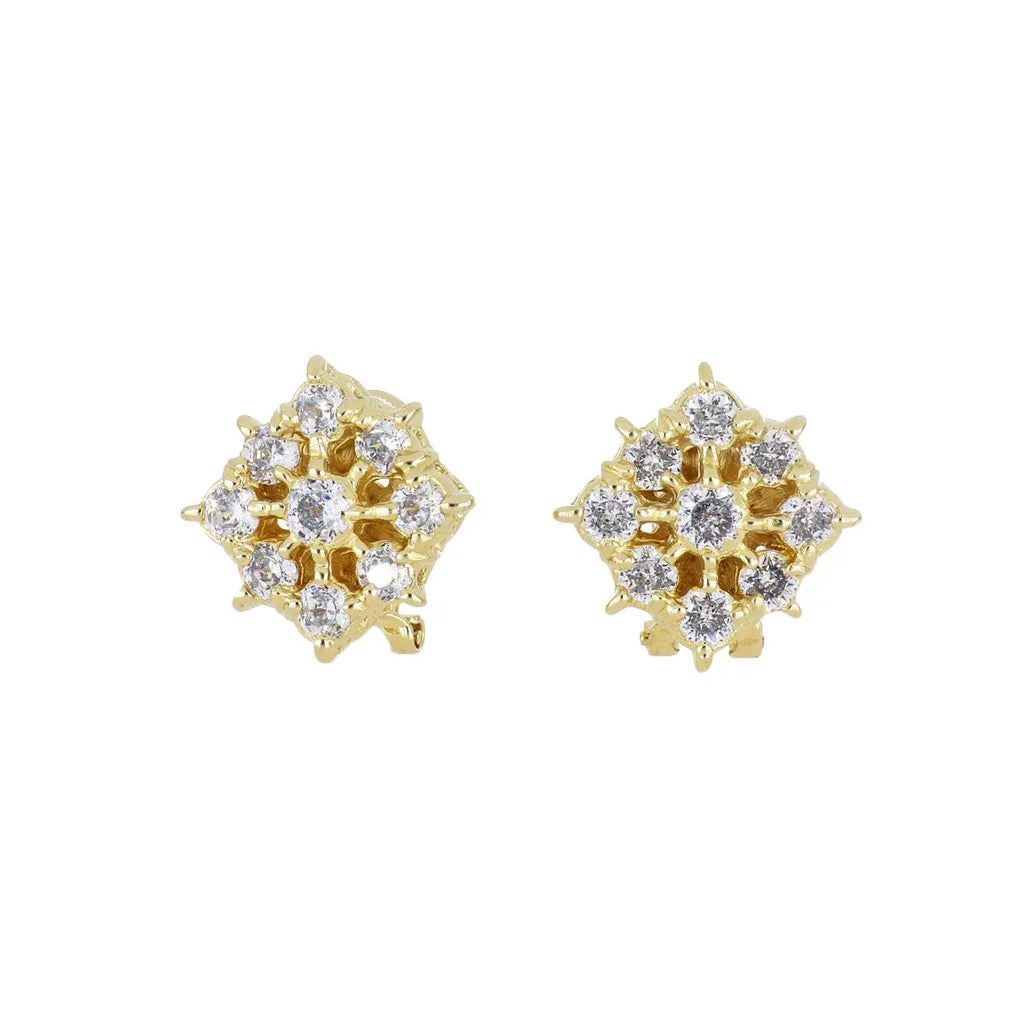 Diamante Cluster 104 Omega Post Clip Earrings John Medeiros Jewelry Collections