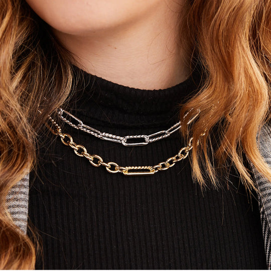 Diamante - JM Large & Small Links Necklace John Medeiros Jewelry Collections