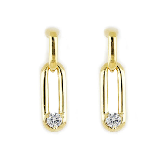 Diamante - Large Two Link CZ Stud Earrings John Medeiros Jewelry Collections