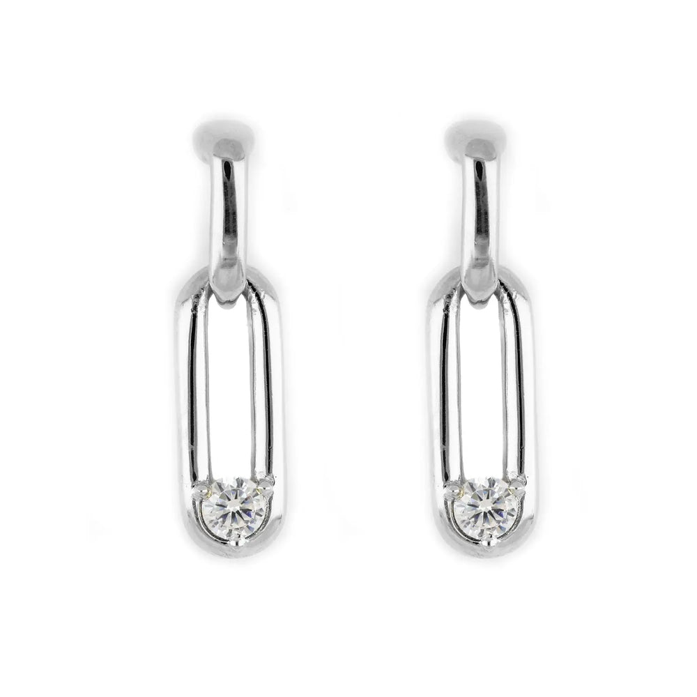 Diamante - Large Two Link CZ Stud Earrings John Medeiros Jewelry Collections