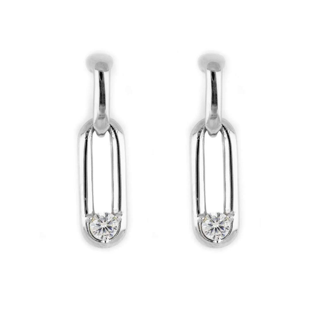 Diamante - Large Two Link CZ Stud Earrings John Medeiros Jewelry Collections