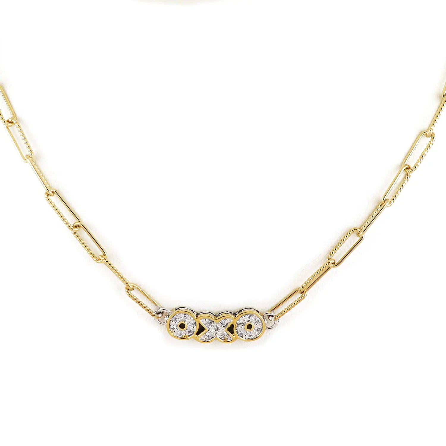 Diamante - Necklace Link Pavé OXO – John Medeiros Jewelry