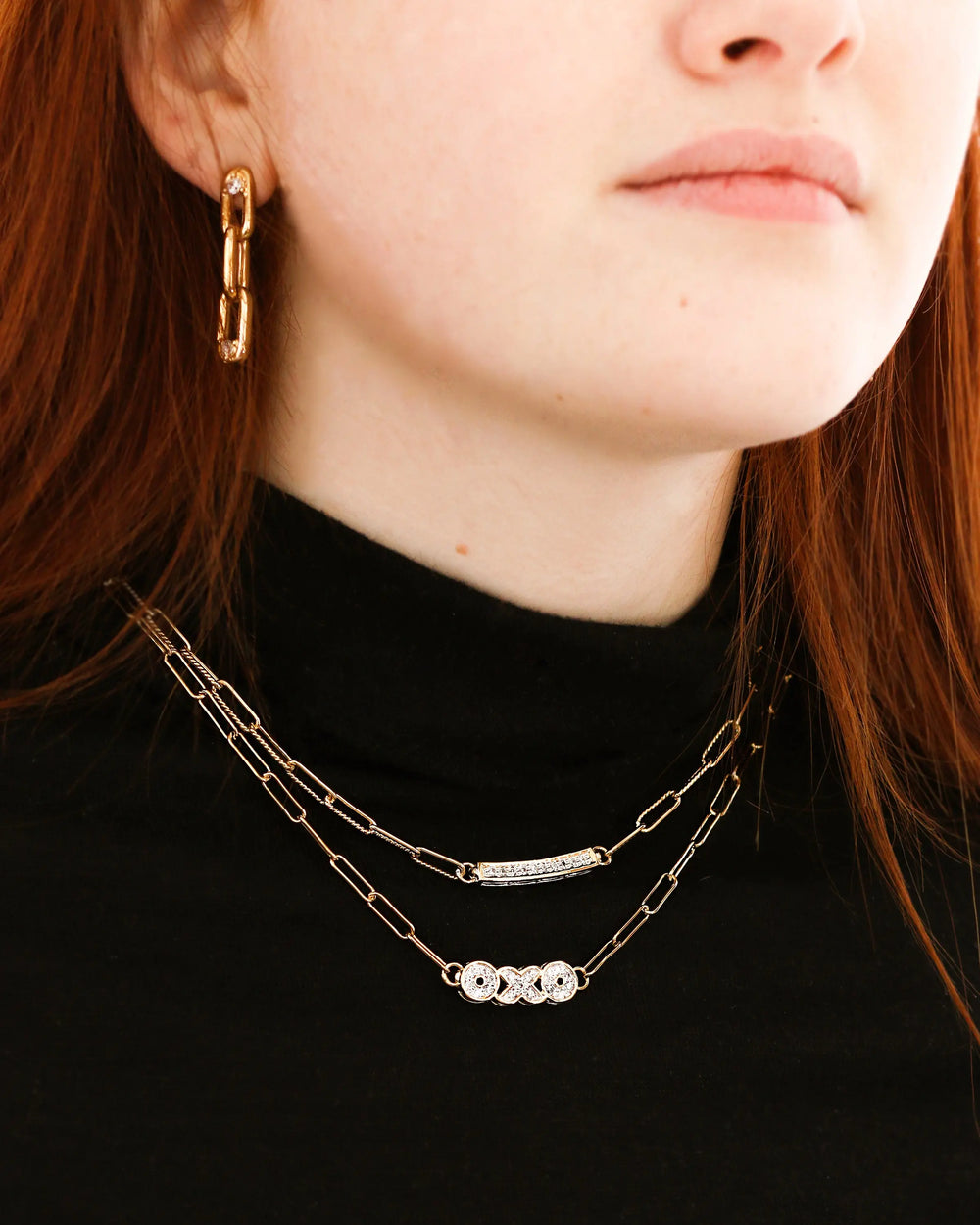 Diamante - Necklace Link Pavé OXO John Medeiros Jewelry Collections