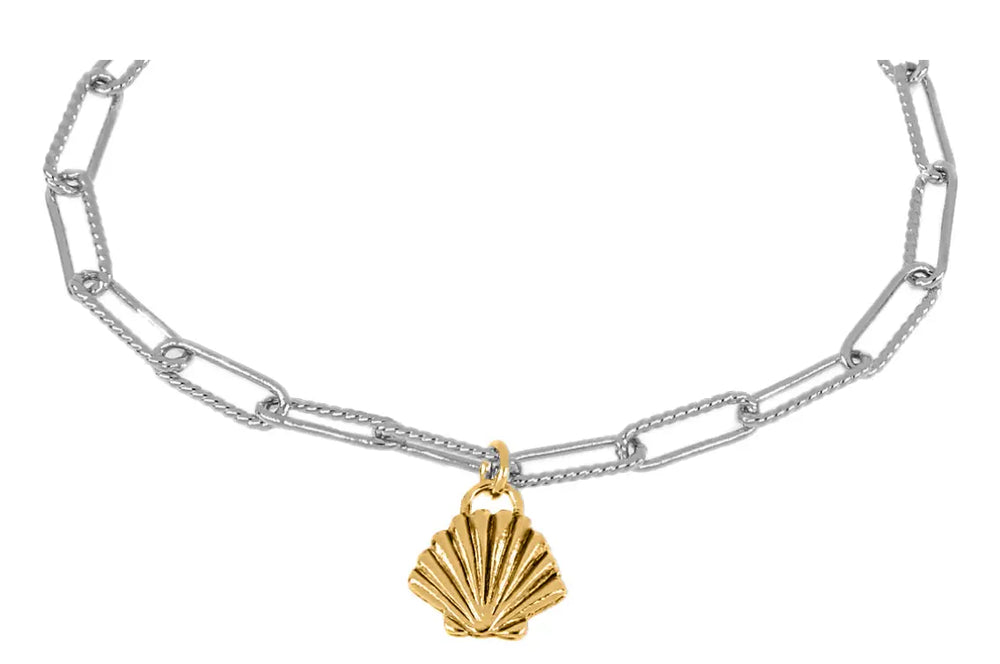 Diamante Necklace with Shell Charm 16-18" John Medeiros Jewelry Collections