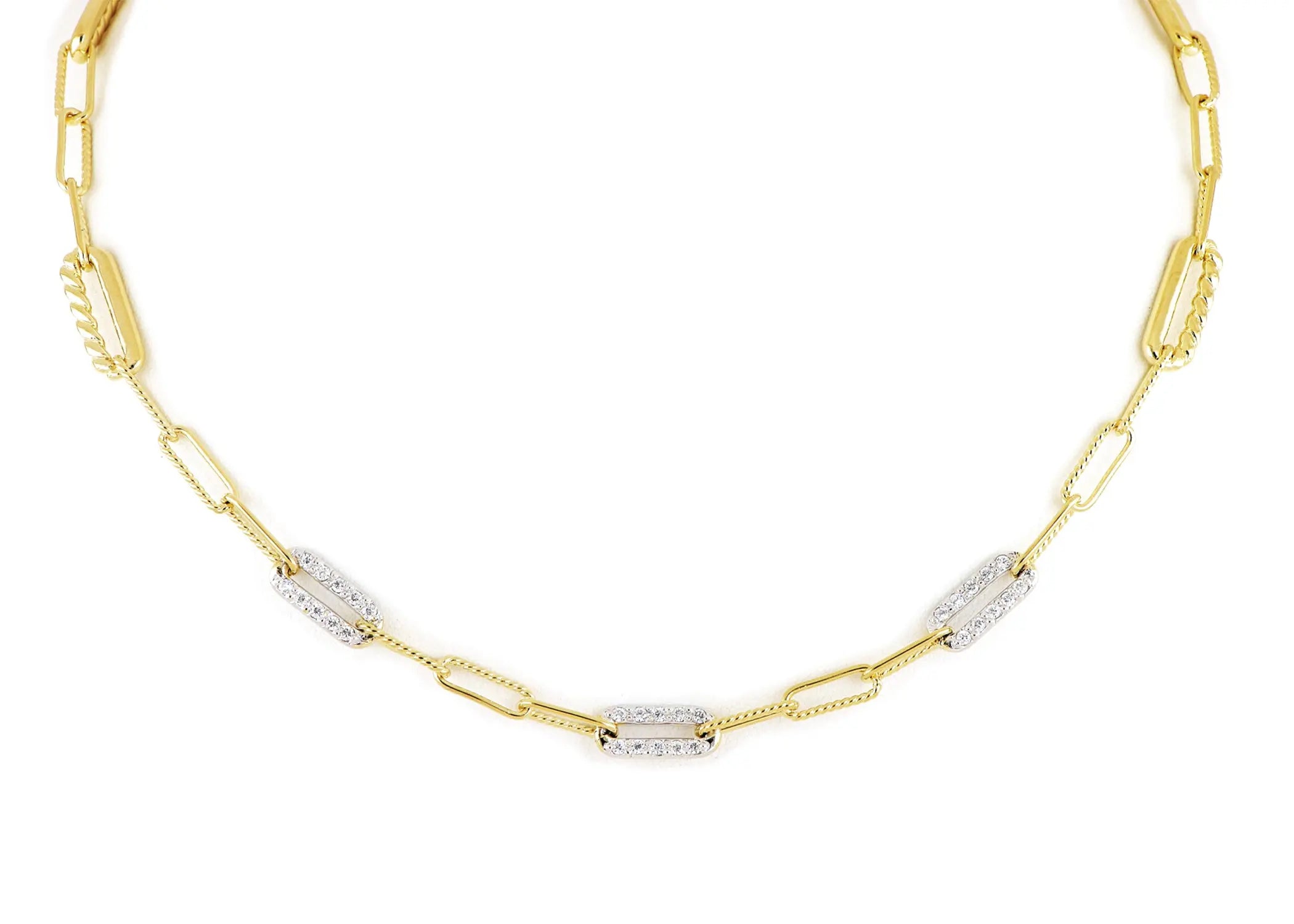 Elegant Paperclip Link Jewelry | Diamante Collection – John