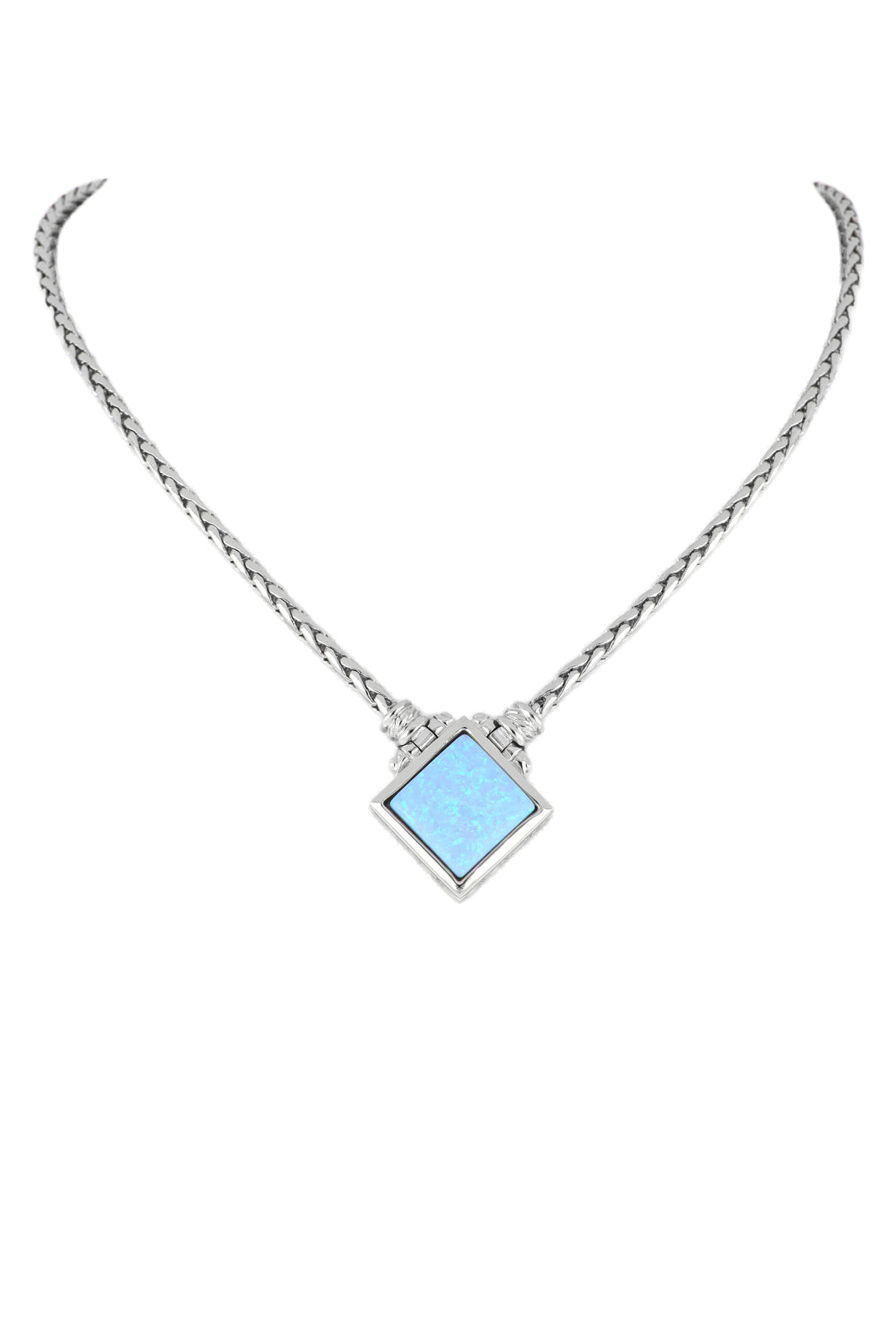 Opalas Do Mar Adjustable Large Diamond-Shaped Stone Necklace