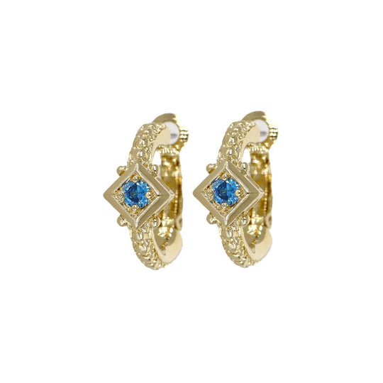 Gilded Collection Diamond Shape Bezel Hoop Earrings - John Medeiros Jewelry Collections