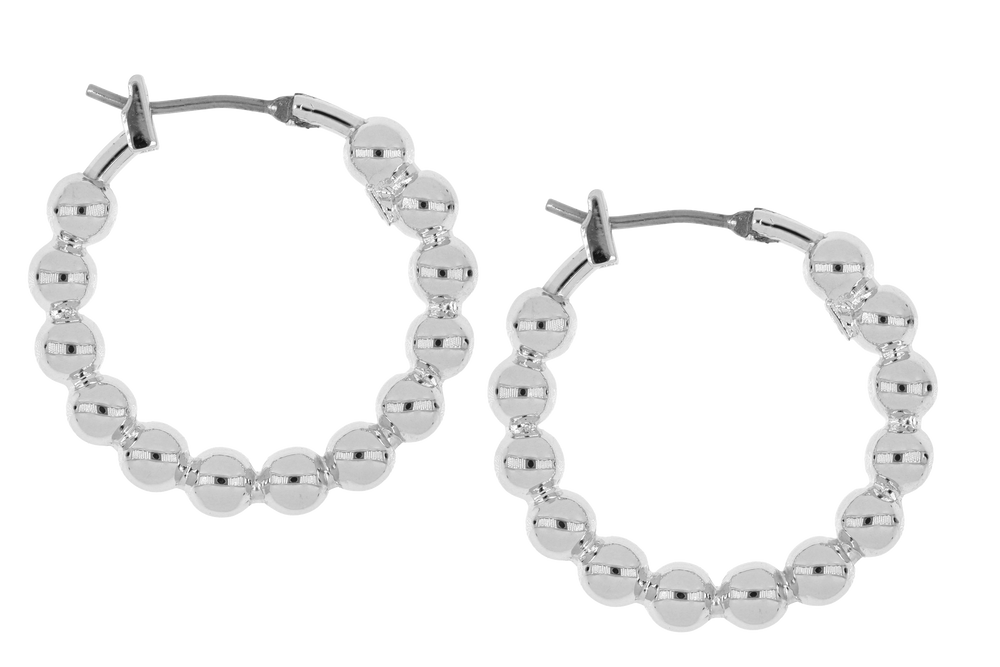 Beaded Hoop Earrings  Small 