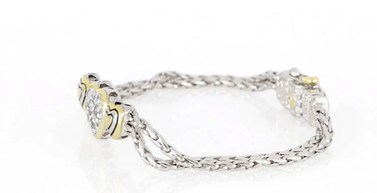 Heart Collection - Three Heart Pavé Center Bracelet John Medeiros Jewelry Collections