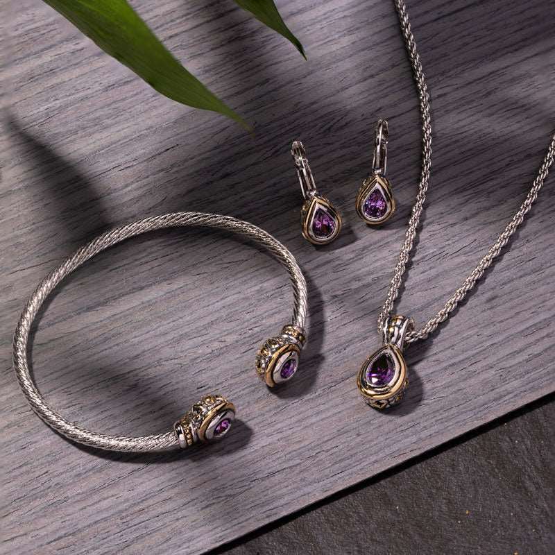 Beijos Pear Shape Jewelry Set