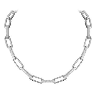 Diamante Corrente - Toggle Links Necklace with Pavé