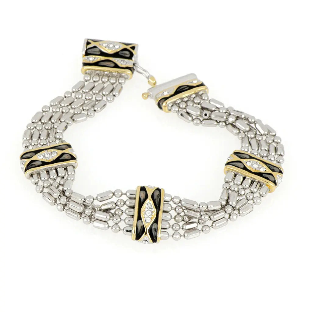 Lattice Collection - Black Abalone Edition - Pavé 5 Strand Bracelet John Medeiros Jewelry Collections