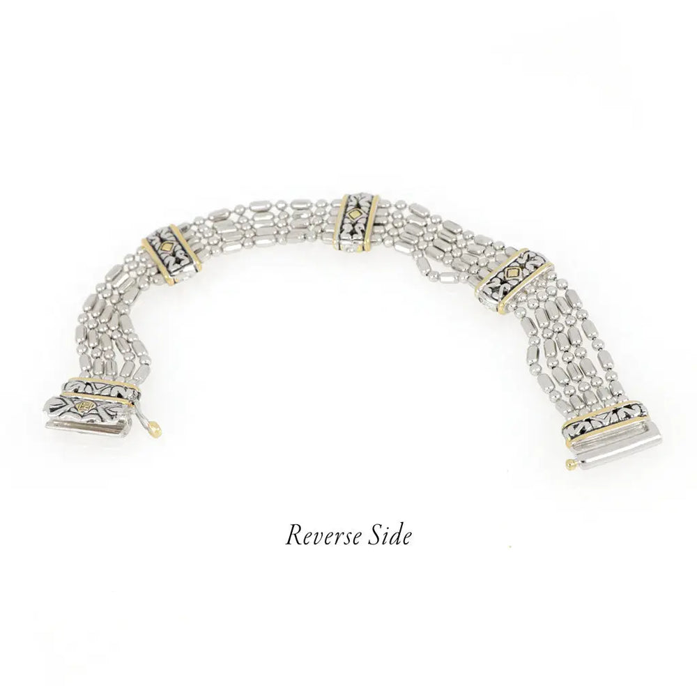 Lattice Collection - Black Abalone Edition - Pavé 5 Strand Bracelet John Medeiros Jewelry Collections