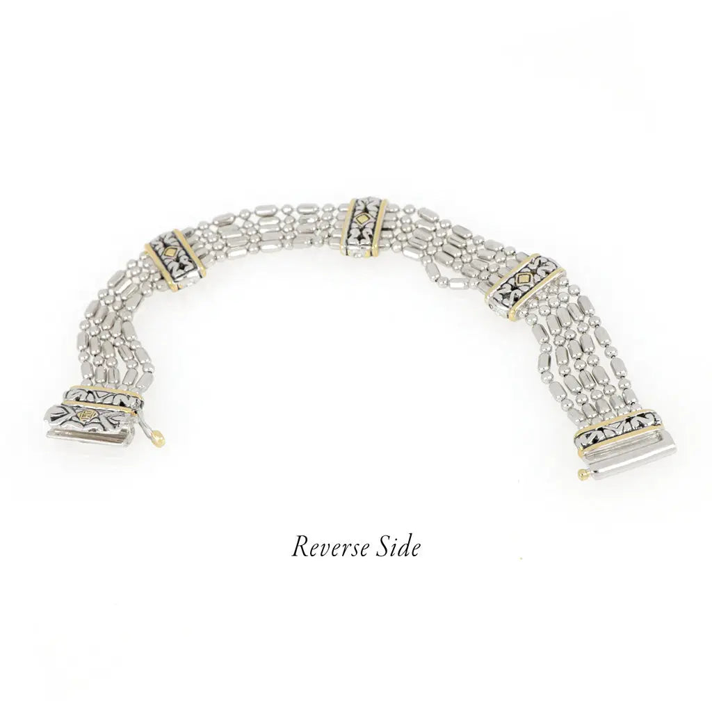 Lattice Collection - Black Abalone Edition - Pavé 5 Strand Bracelet John Medeiros Jewelry Collections