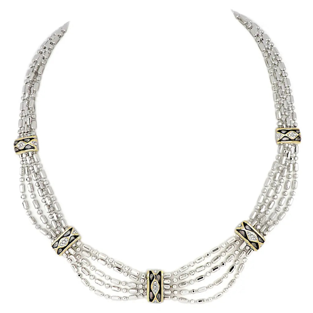 Lattice Collection - Black Abalone Edition - Pavé 5 Strand Necklace John Medeiros Jewelry Collections