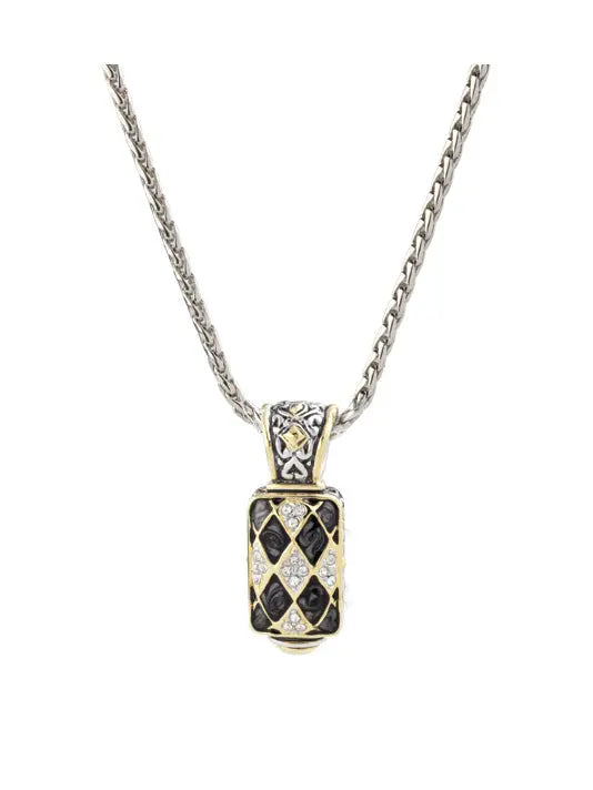 Lattice Collection - Black Abalone Edition - Pavé Enhancer with Chain John Medeiros Jewelry Collections