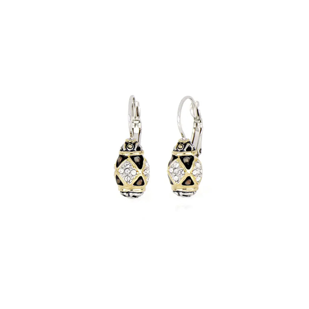 Lattice Collection - Black Abalone Edition - Pavé French Wire Earrings John Medeiros Jewelry Collections