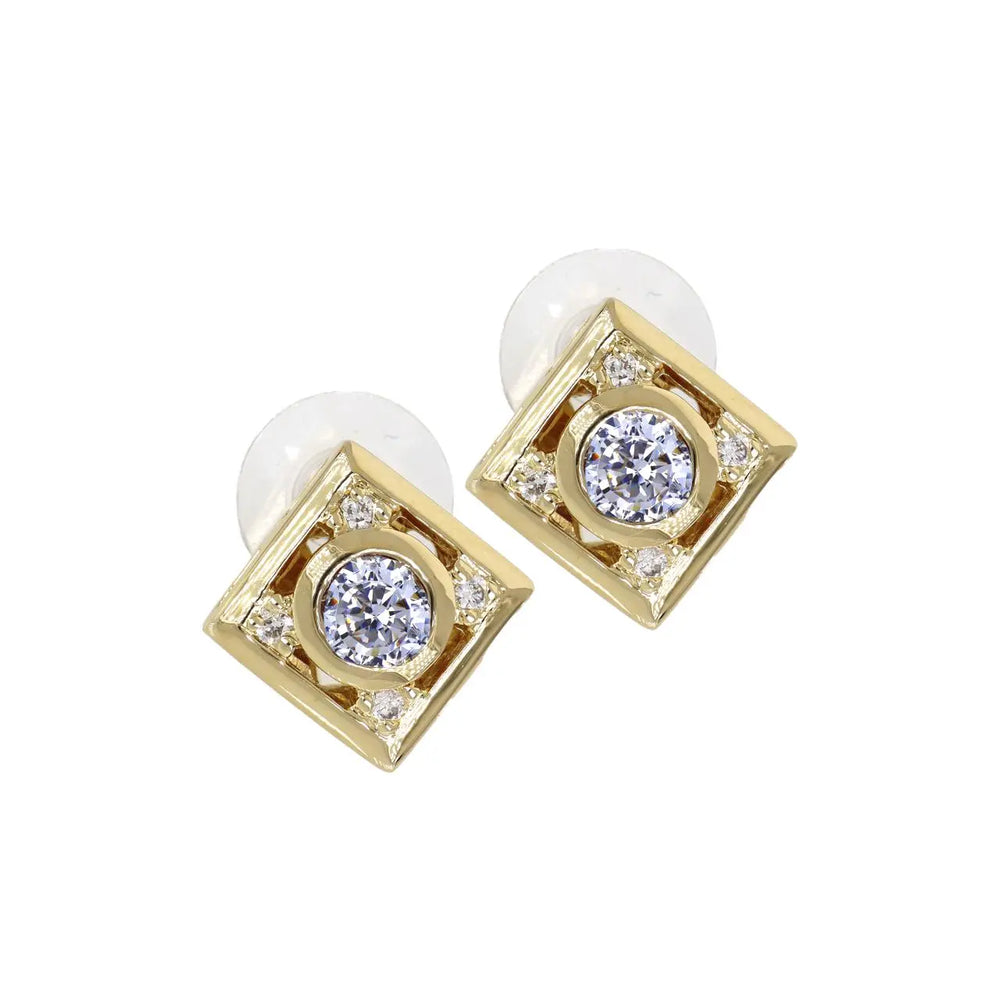 Gilded Collection Diamond Shape Post Earrings - John Medeiros Jewelry Collections