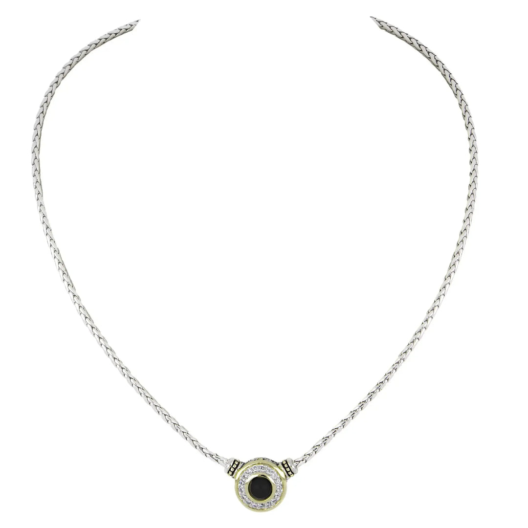Pérola Collection - Pavé & Center Stone Necklace