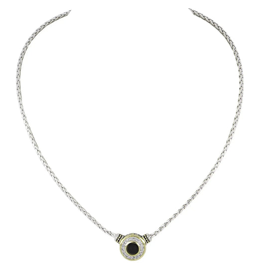 Pérola Collection - Pavé & Center Stone Necklace