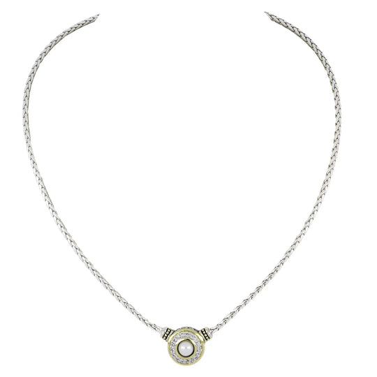 Pérola Collection - Pavé & Center Stone Necklace